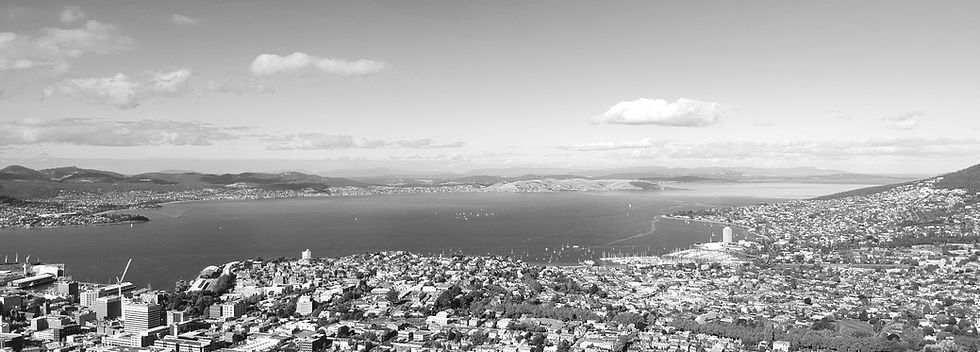 Drone view of Hobart