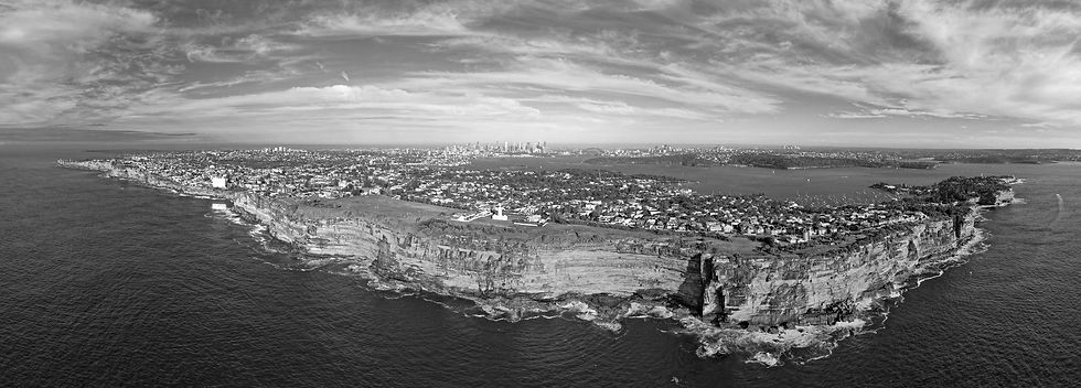 A 180 degree view a little of the coast