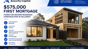 Assurity Capital Funds $575,000 First Mortgage for Dual Occupancy Construction