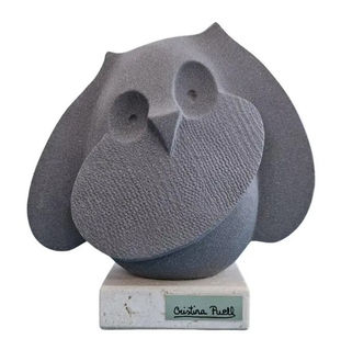 Cristina Puell Signed Owl Sculpture