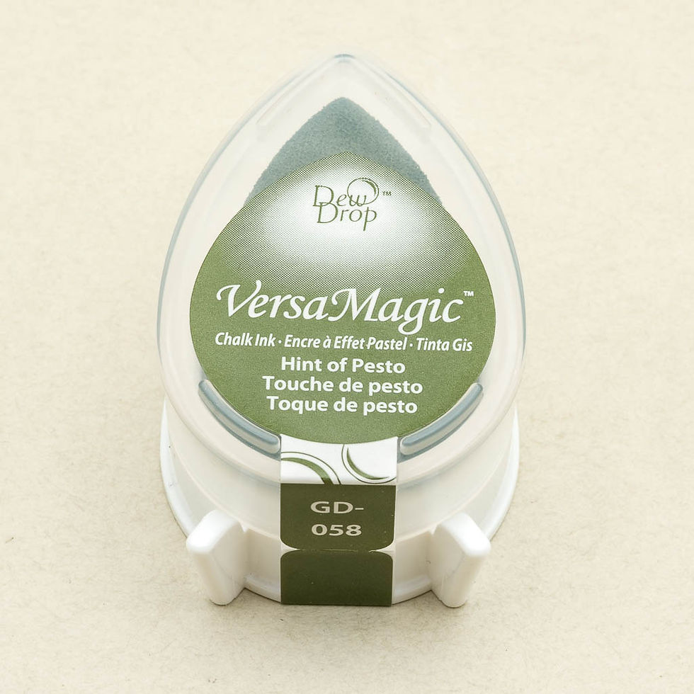 Miniaturbild: VersaMagic Dew Drop Stempelkissen GD-058 Hint of Pesto, Ansicht geschlossen von oben, Tsukineko
