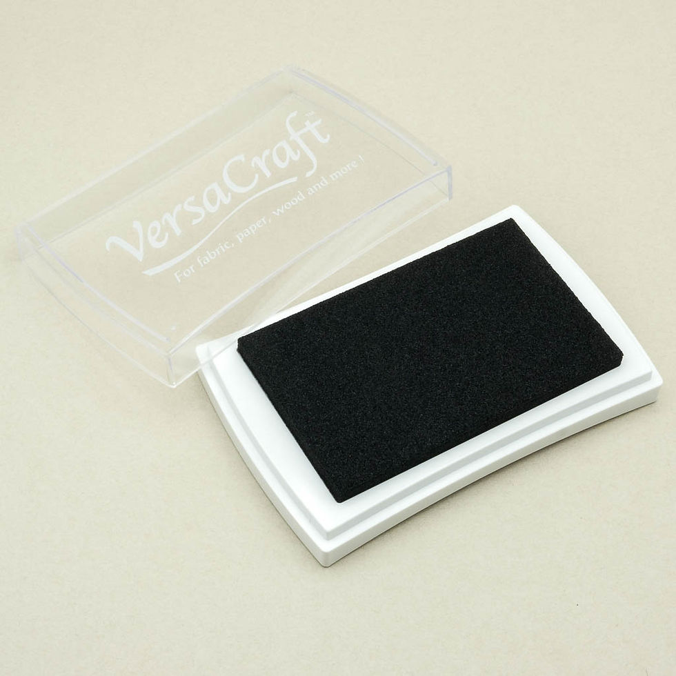 VersaCraft groß Stempelkissen Farbe VK-182 Real Black, Ansicht offen von oben, Tsukineko