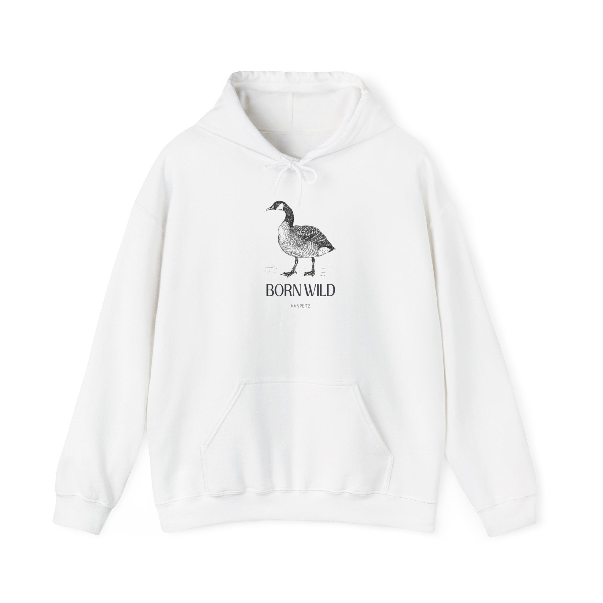 Born Wild Goose Hoodie, Cozy Sweatshirt,  Casual Outfit, Everyday Comfort