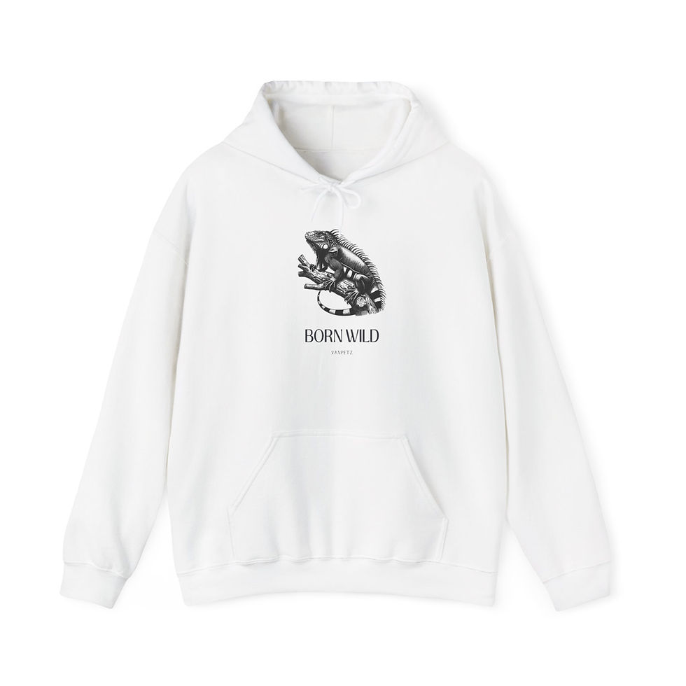 Born Wild Lizard Hoodie, Cozy Sweatshirt,  Casual Outfit, Everyday Comfort