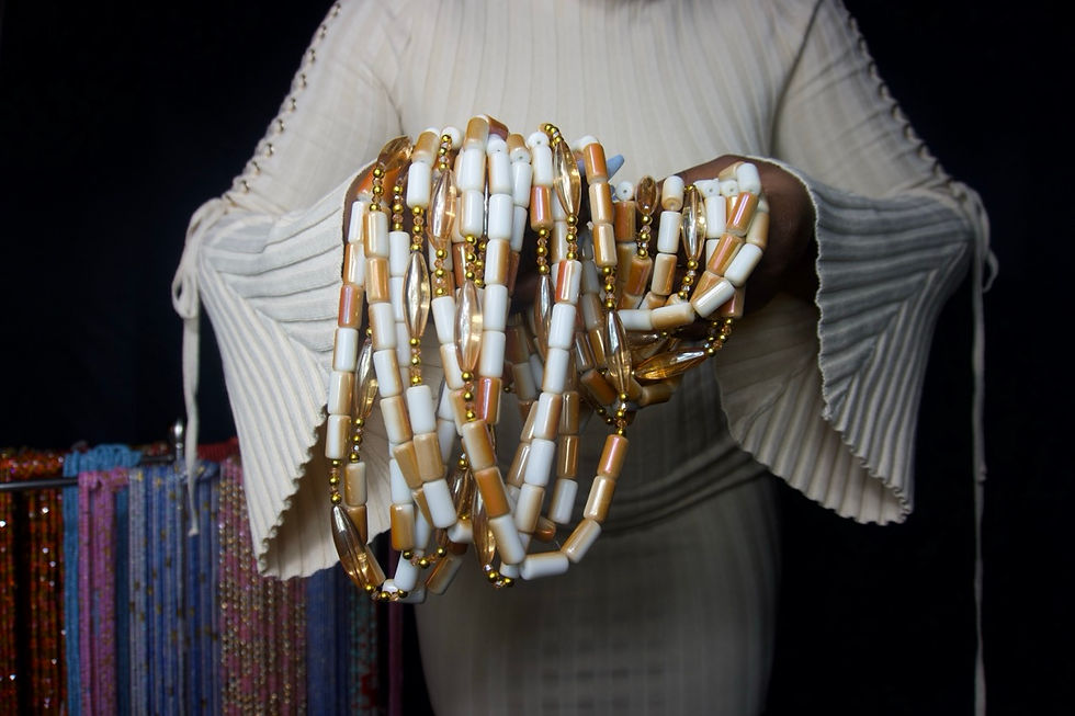 Sunrise Harmony elastic string waist beads