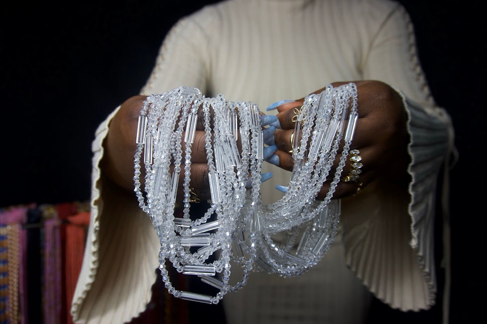 Diamond Dew elastic string waist beads