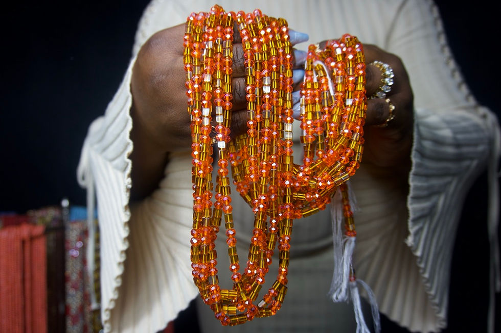 Radiant Dawn tie on waist beads