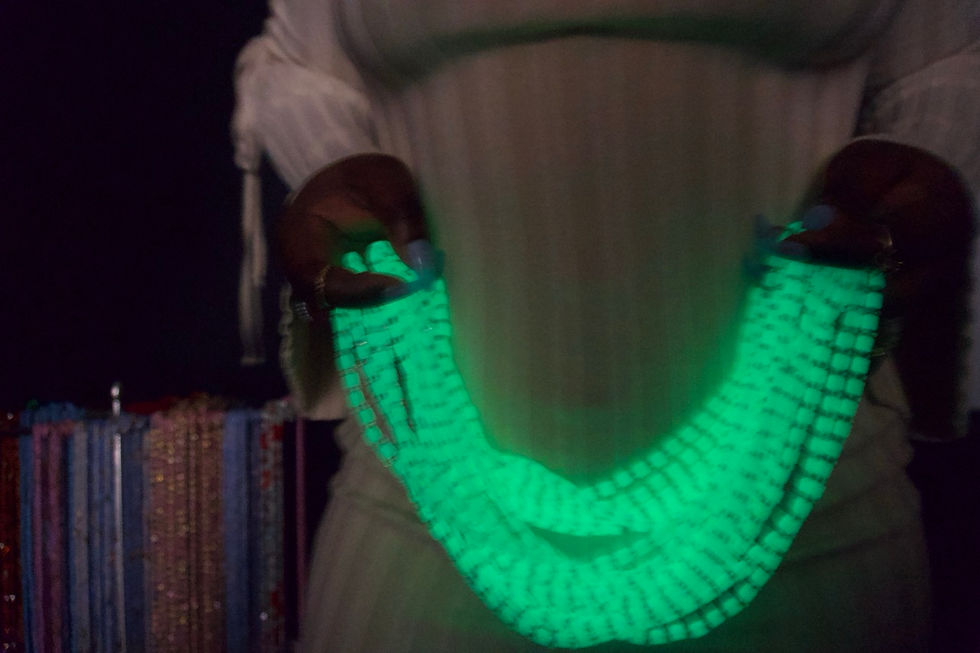 Thumbnail: Ethereal Luminance elastic string waist beads