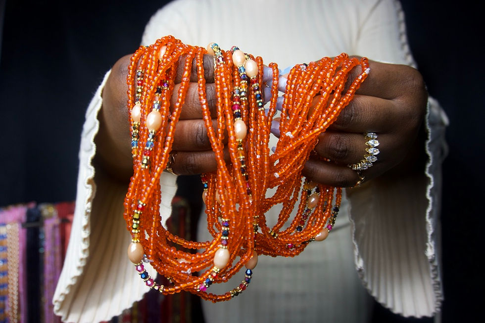 Tangerine Dreams elastic string waist beads