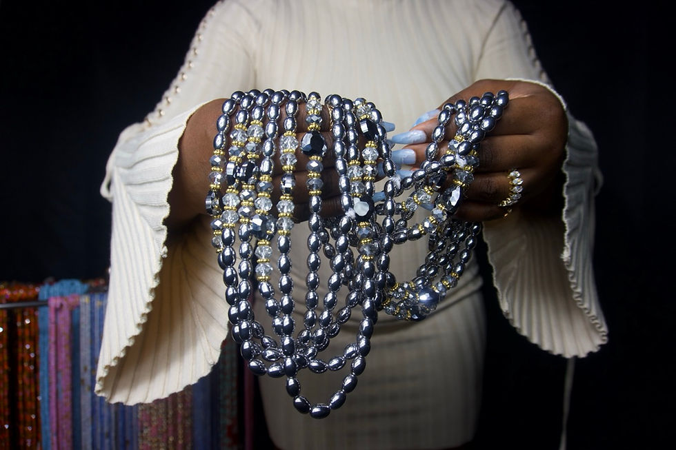 Lunar Elegance elastic string waist beads