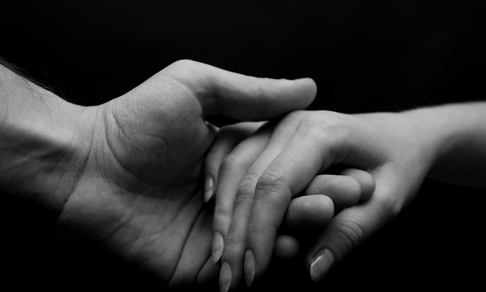 Man and woman holding hands