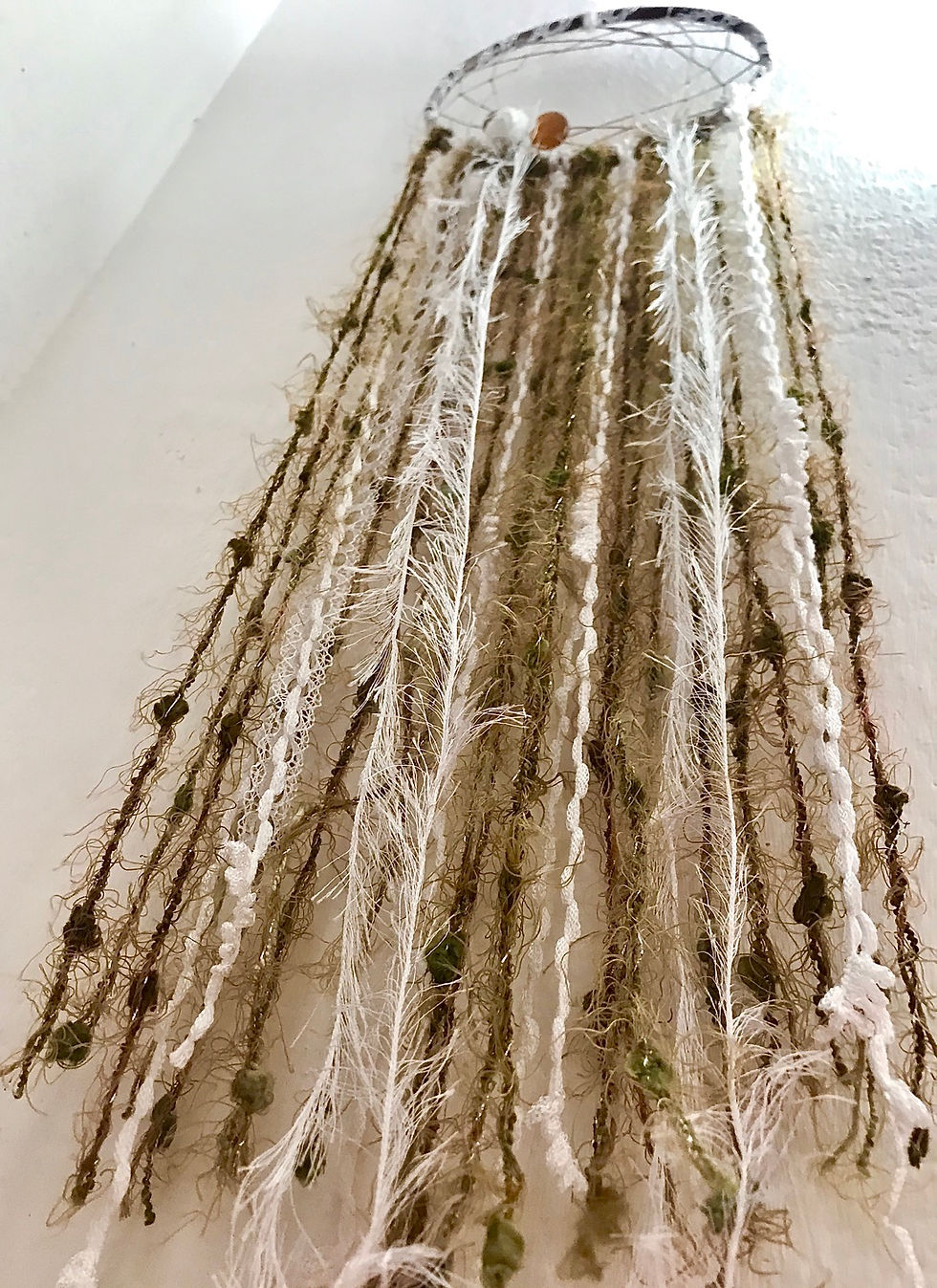Miniatura: Atrapasueños verticales marrón degradé  con blanco
