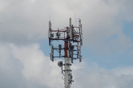 inspeção com drone de torre de celular