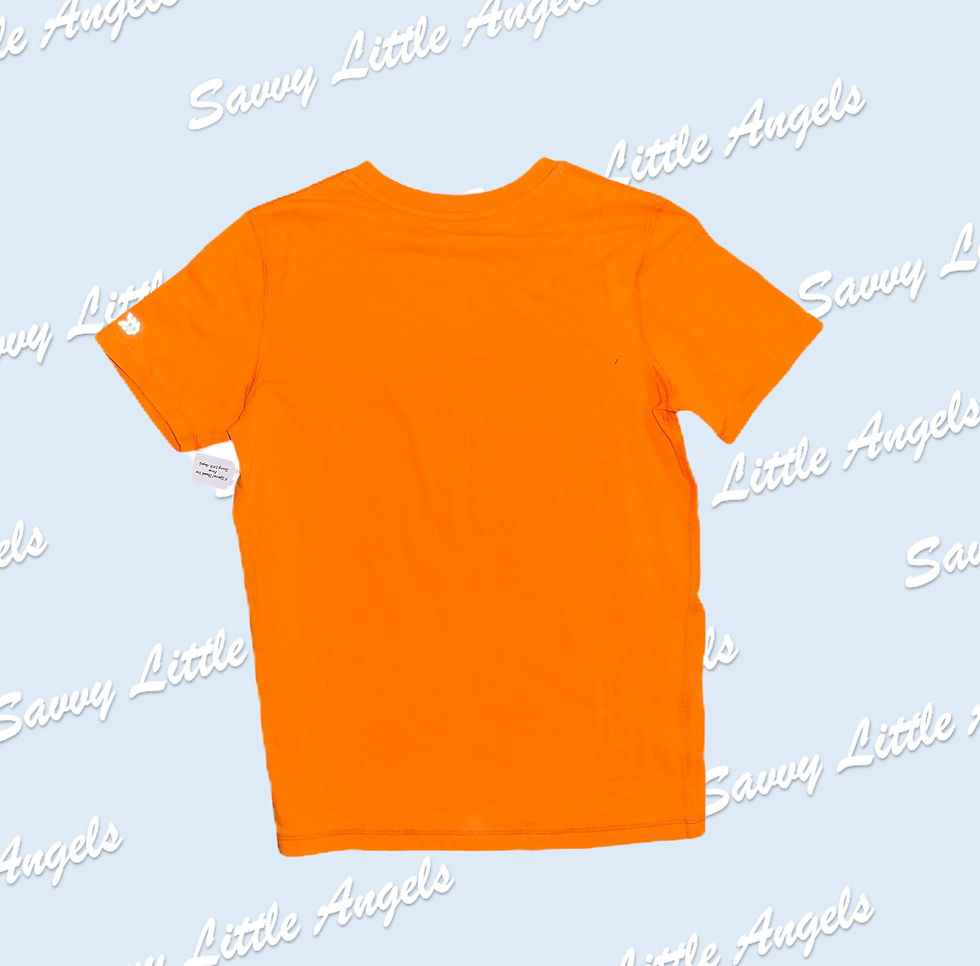 back of Solid Orange Shirt