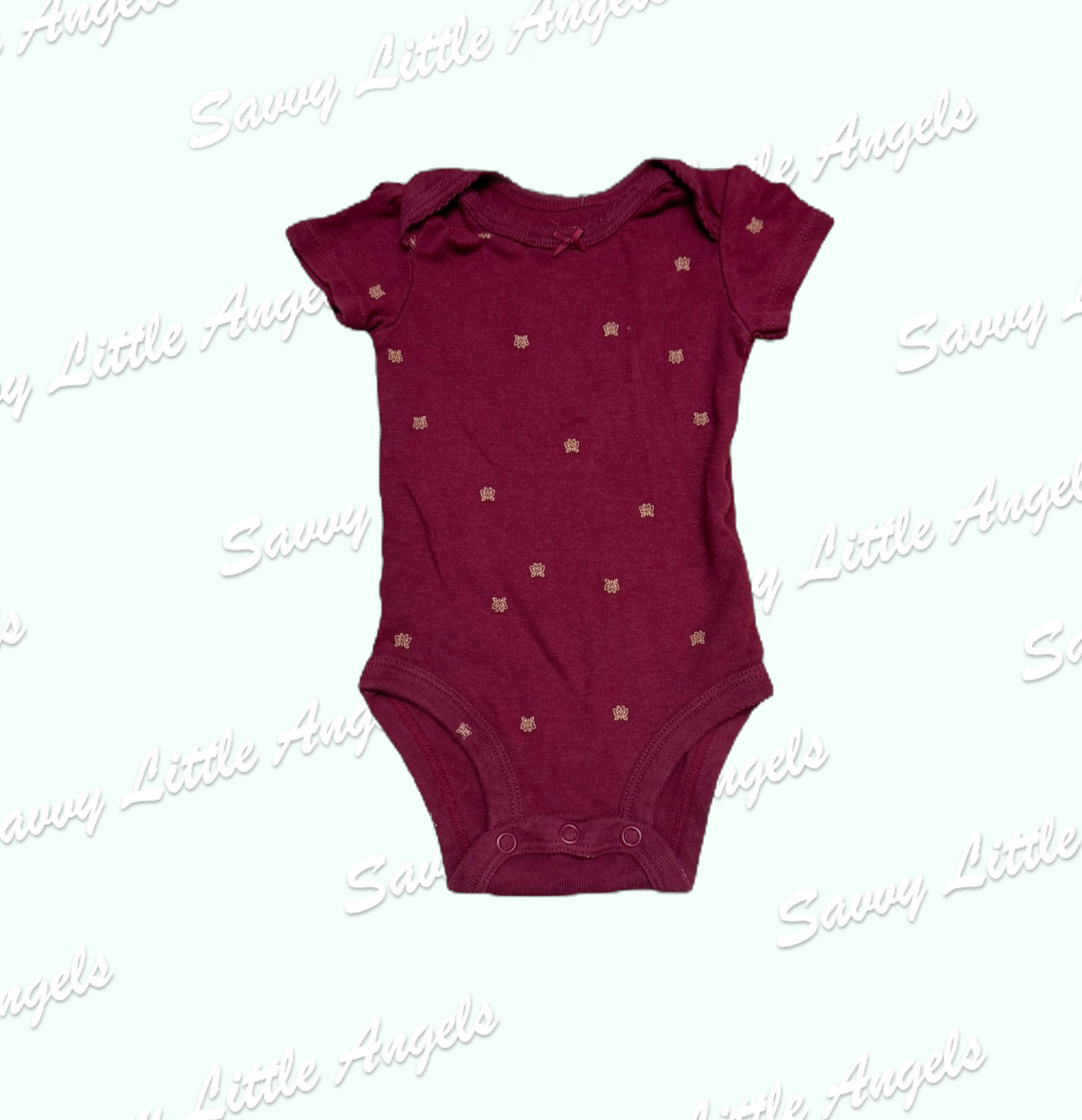 Gold Butterfly Onesie Front View