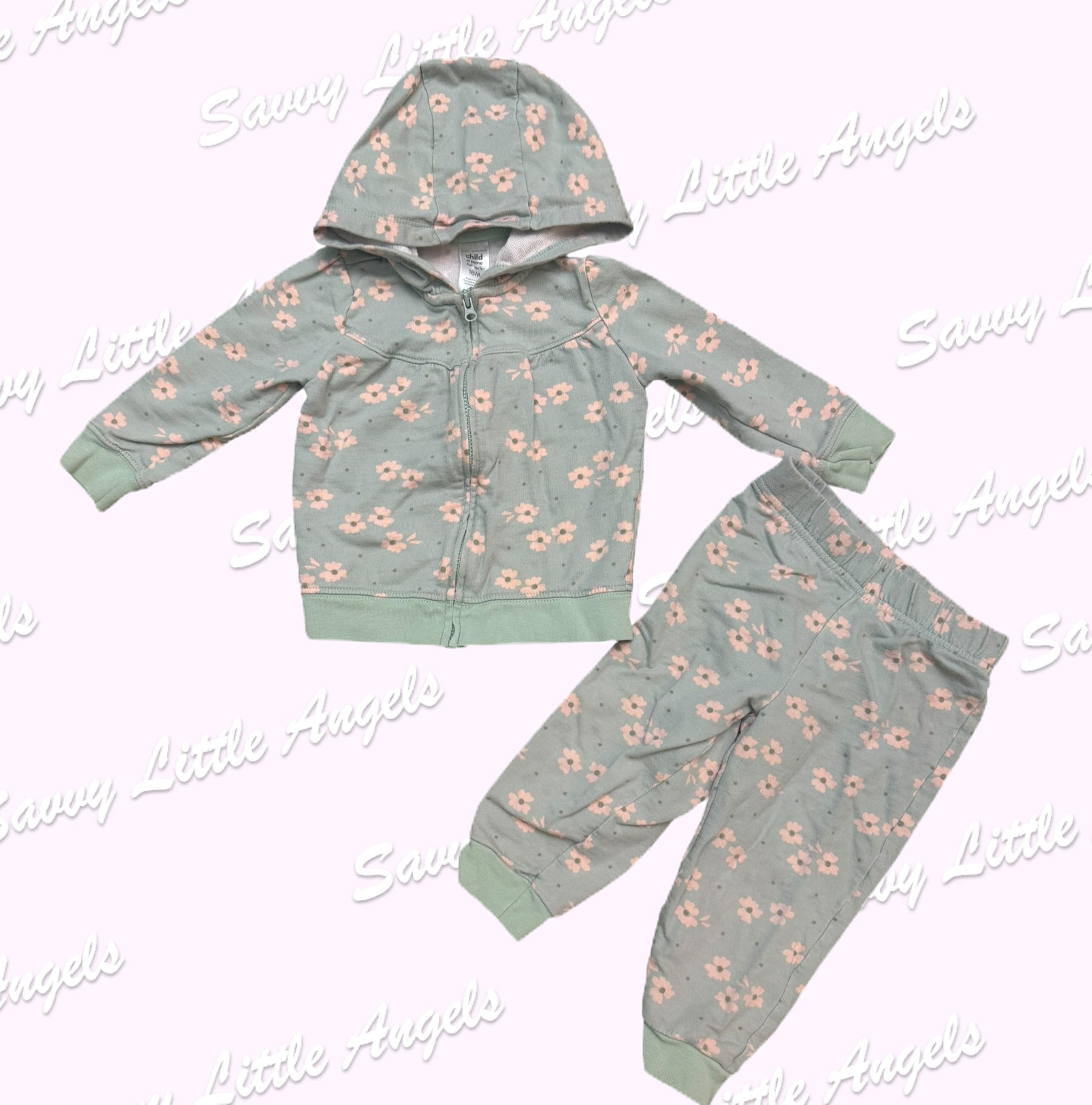 Pink Flower Set Front View