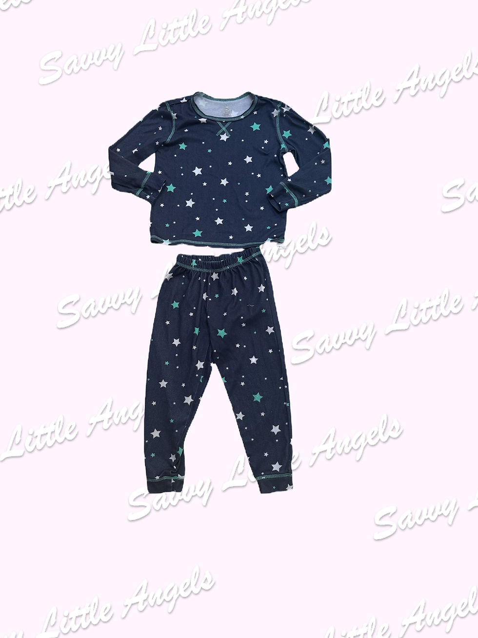Thumbnail: full body front of Blue Starry Pajamas arms in
