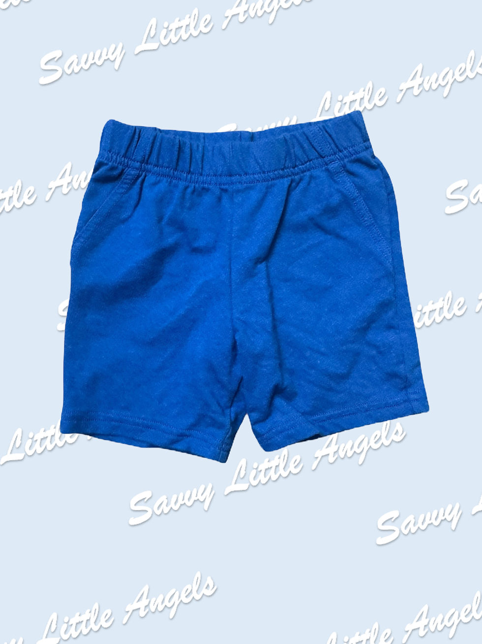 Thumbnail: Blue Cotton Shorts Back View