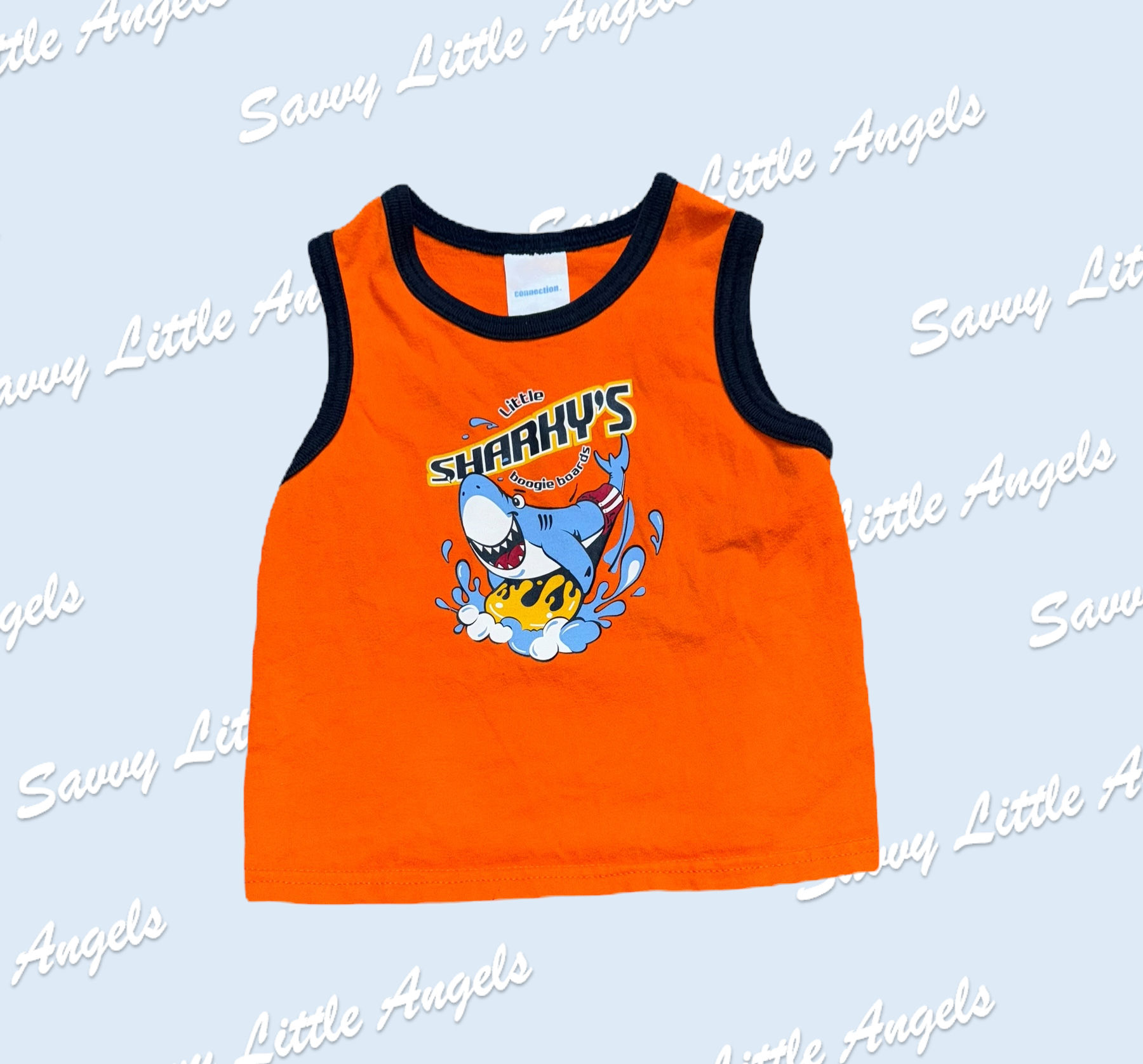 front of Little Sharky's Tank Top