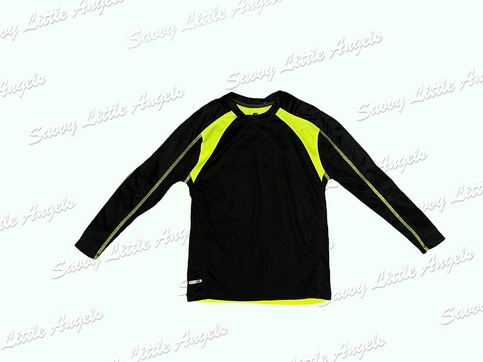 Black And Neon Athletic Shirt Front View