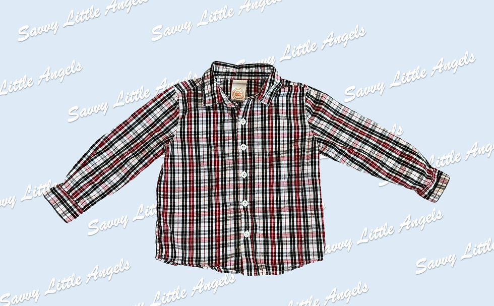 front view of Plaid Button Up