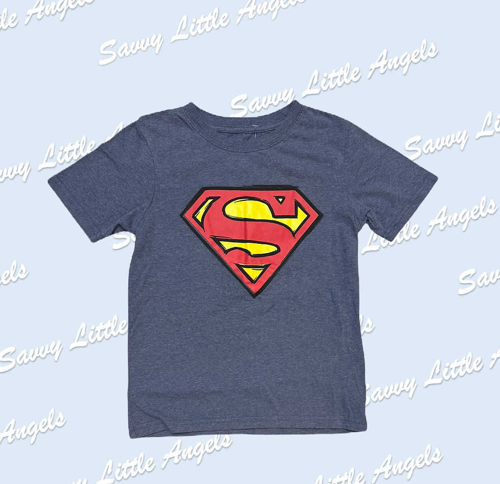 Blue Superman Shirt Front View