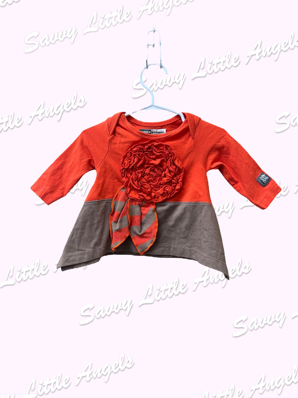 Front View of Orange Flower Shirt