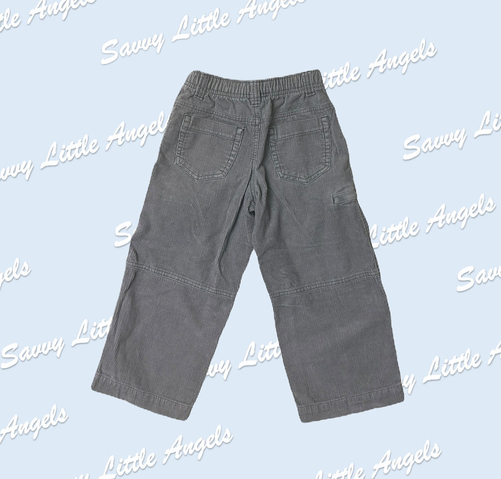 Grey Corduroy Pants Back View