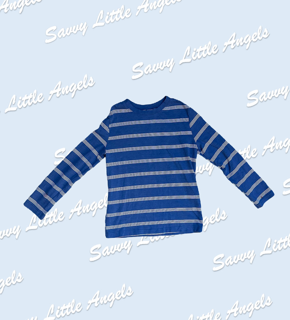 front of White Stripe Shirt arms out
