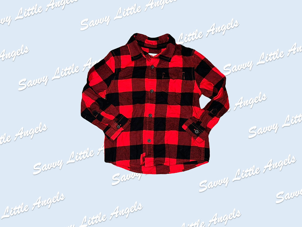 front of Red Flannel Shirt arms in