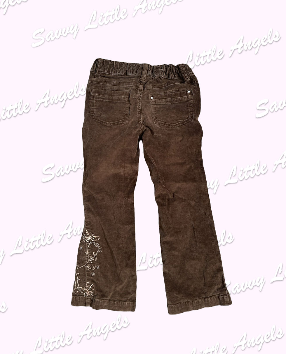 back of Brown Corduroy Pants