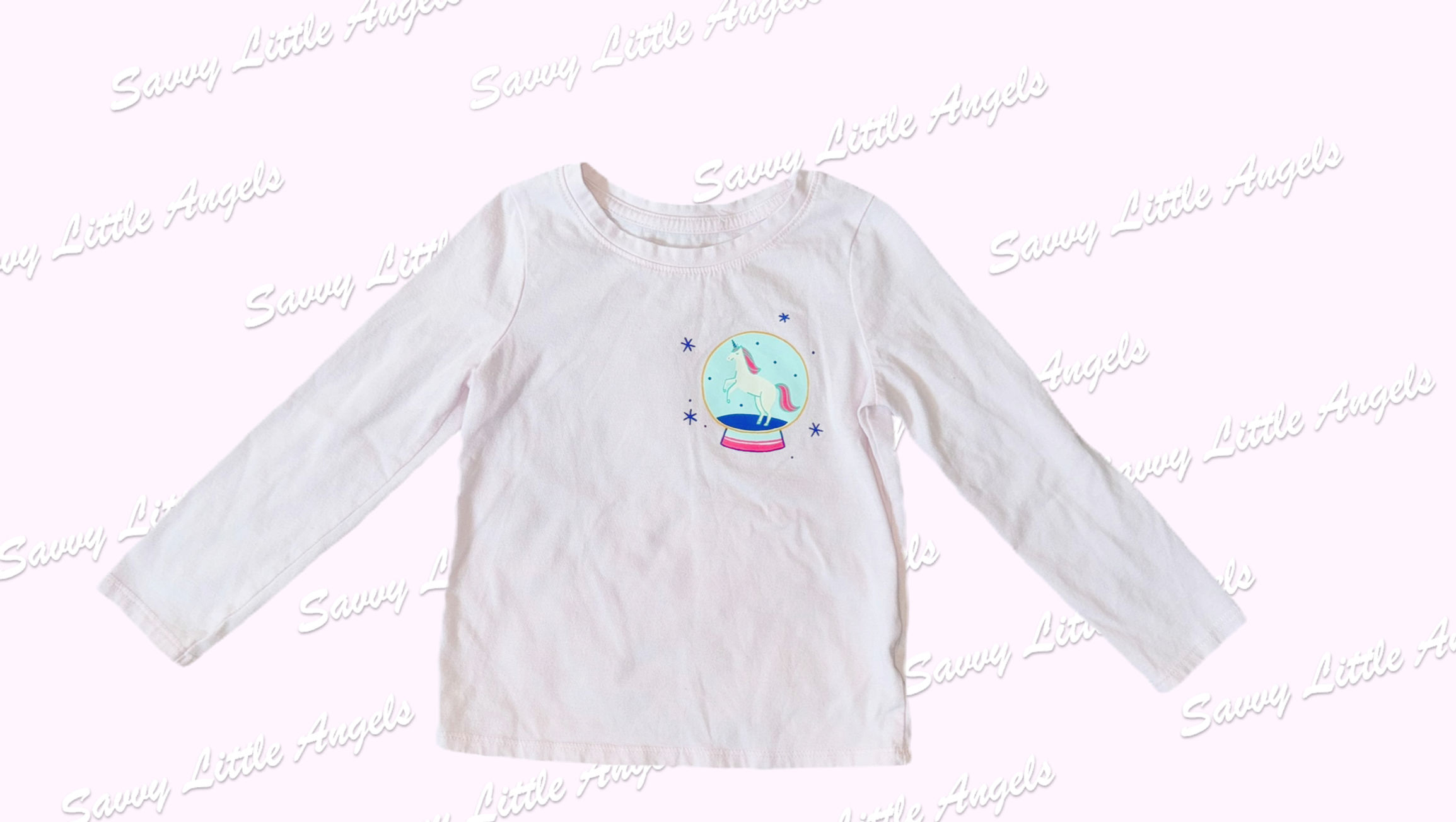 Pale Pink Unicorn Shirt Front View