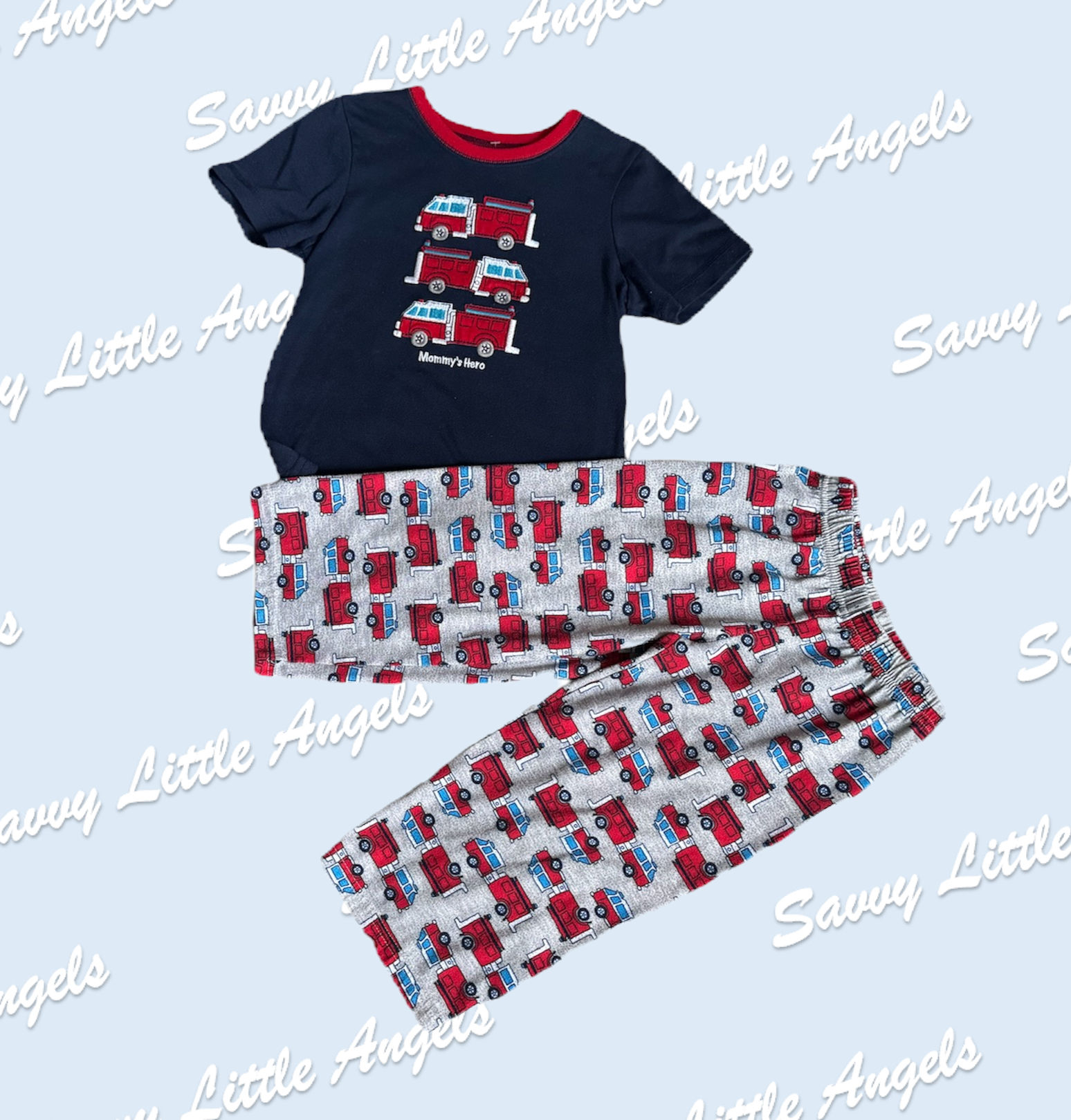 front of Firetruck PJ Set
