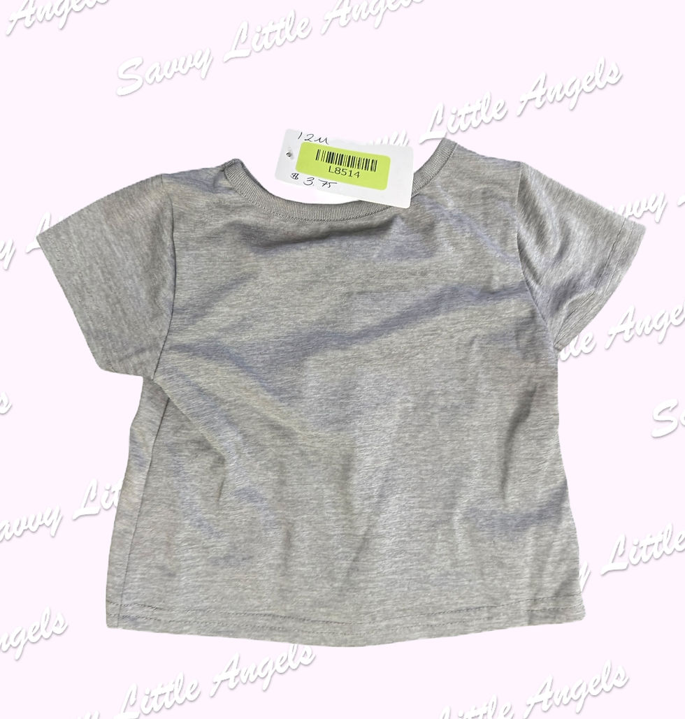 Grey Baby Shark Shirt Back View