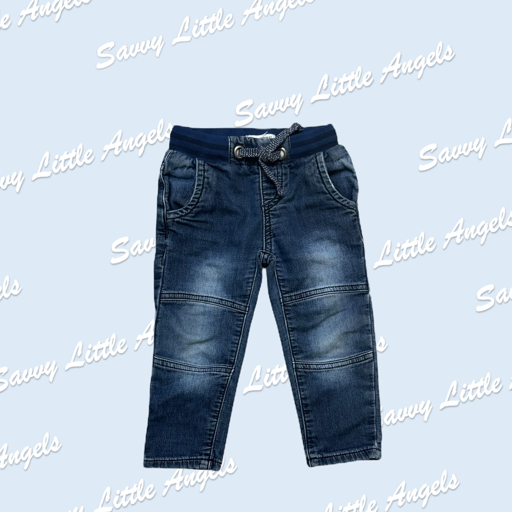 Drawstring Jeans Front View