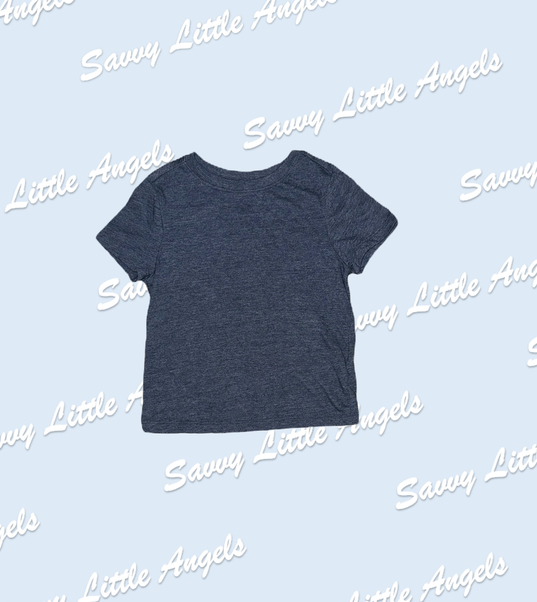 front of Dark Blue Shirt