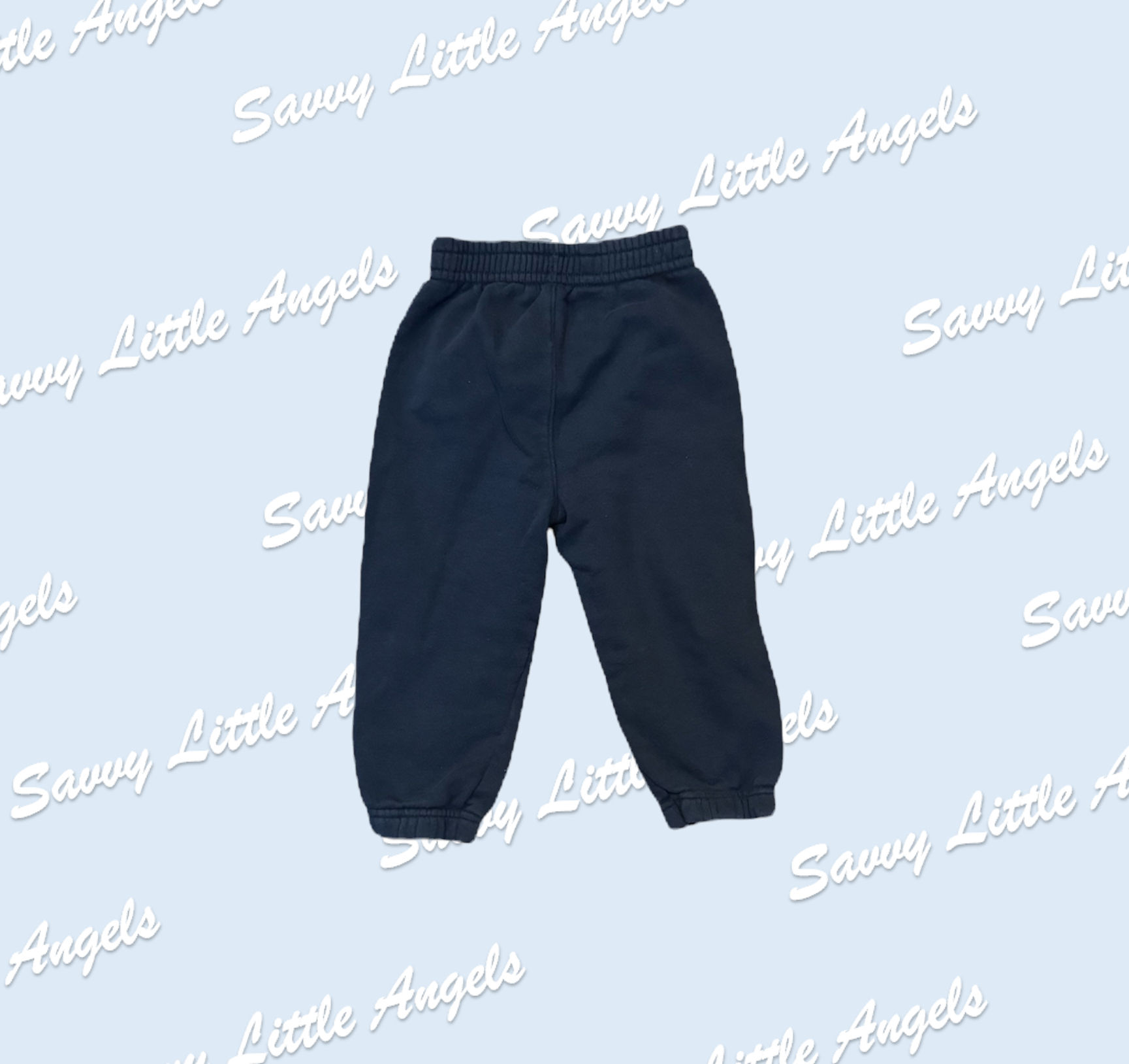 front of Blue Sweats