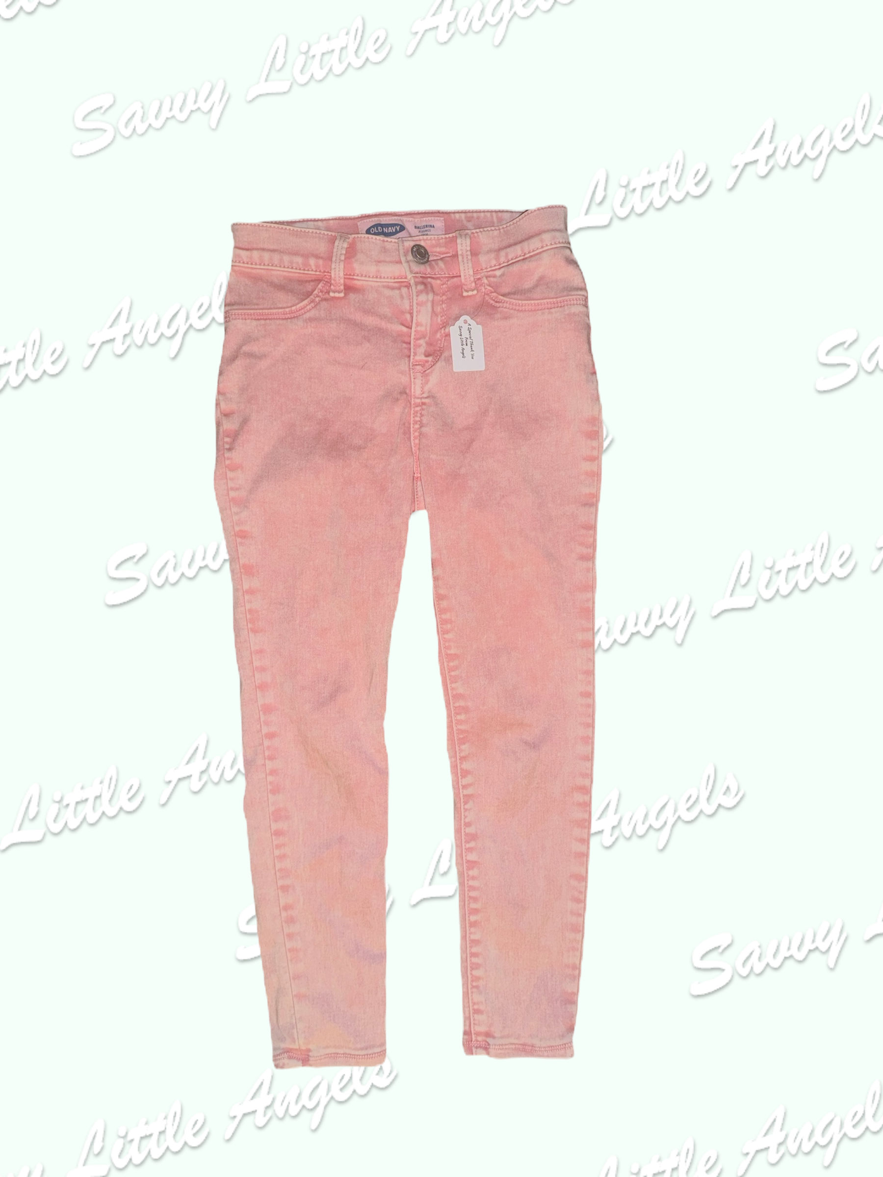 front of Faded Pink Jeggings