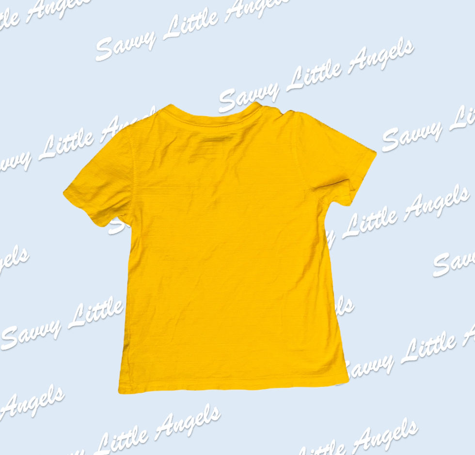 Yellow Textured Shirt Back View