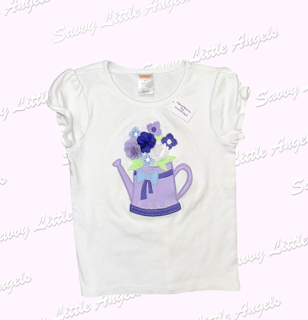 Purple Flower Shirt Front View