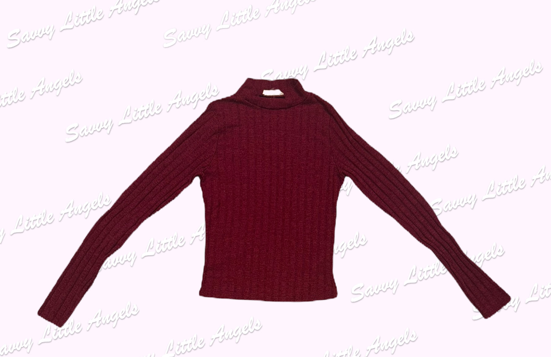 Maroon Long Sleeve Shirt Front View