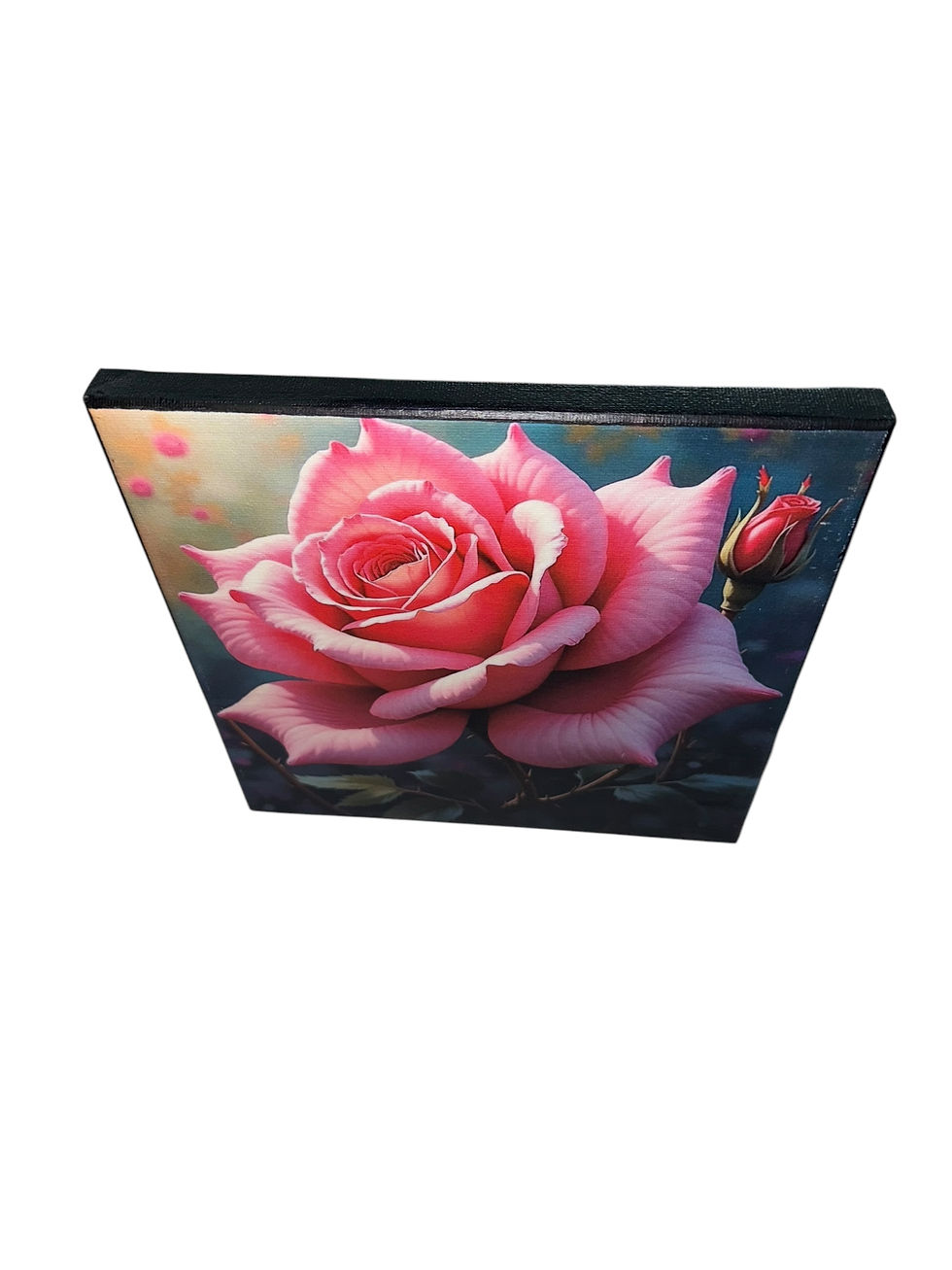 Pink Rose Wall Canvas Front Top View