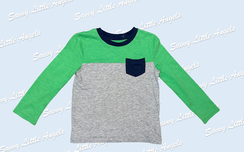 Green and Grey Shirt Front View