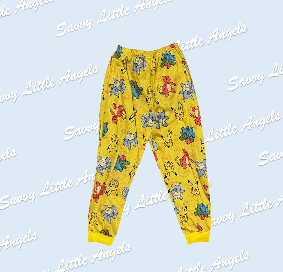 back of Pokémon Pajamas