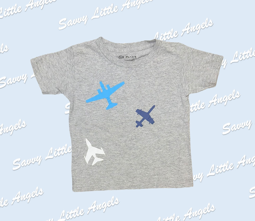 Blue Plane Shirt Front View