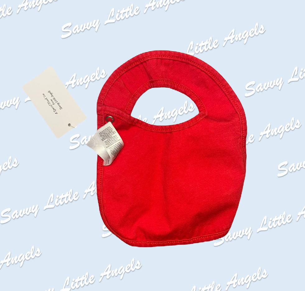 Red Chomp Bib Back View