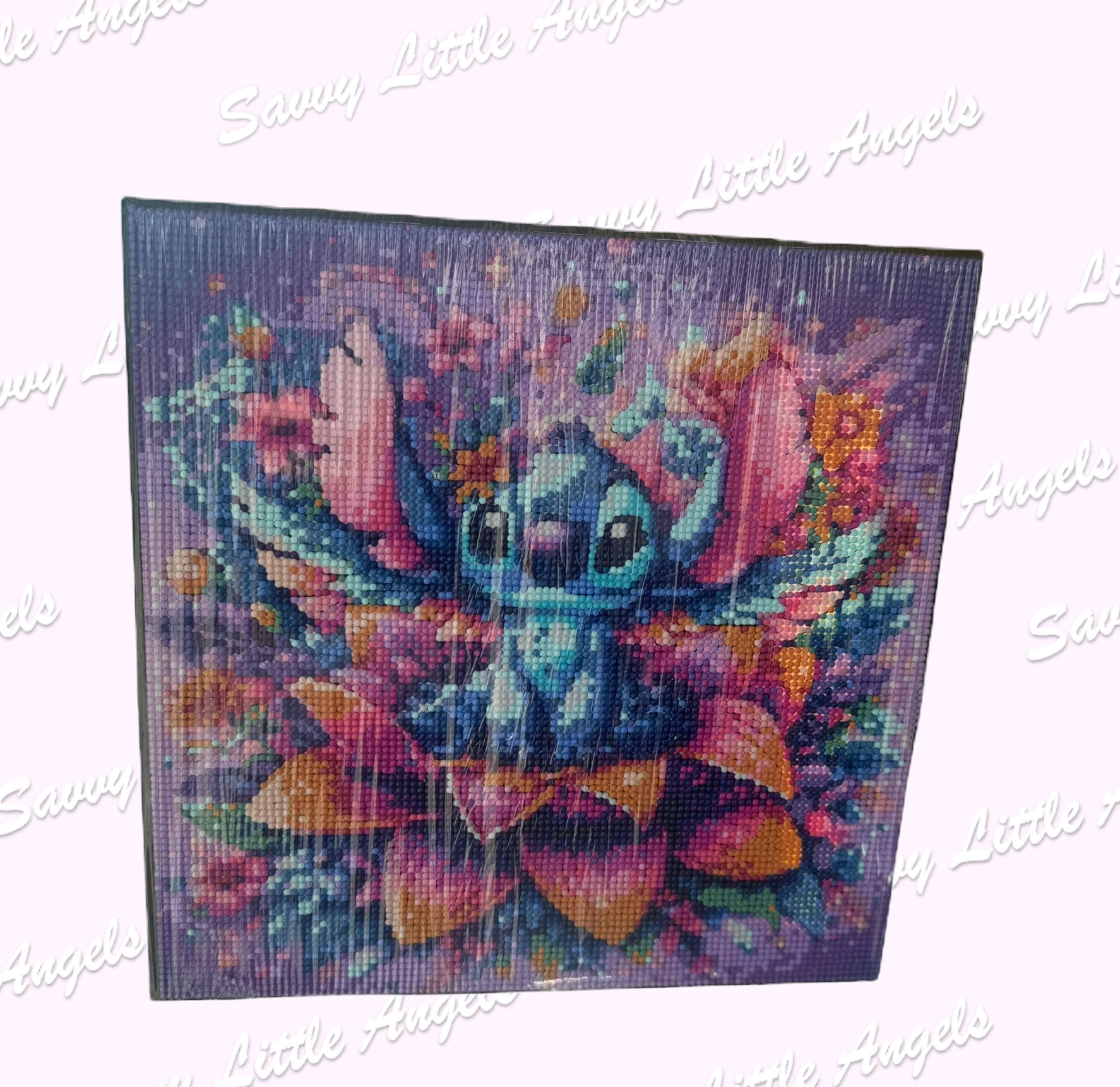 Floral Stitch Diamond Art Canvas Front View