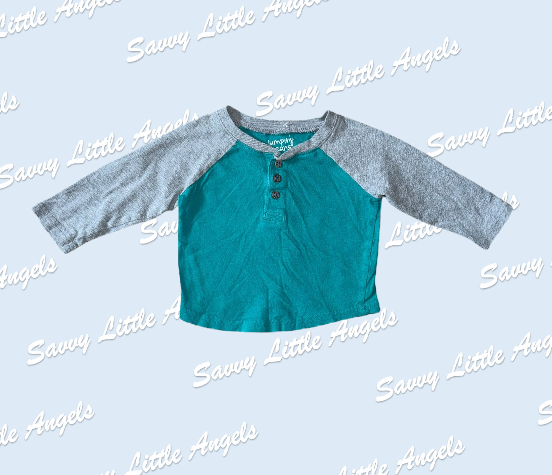 Green and Grey Shirt Front View