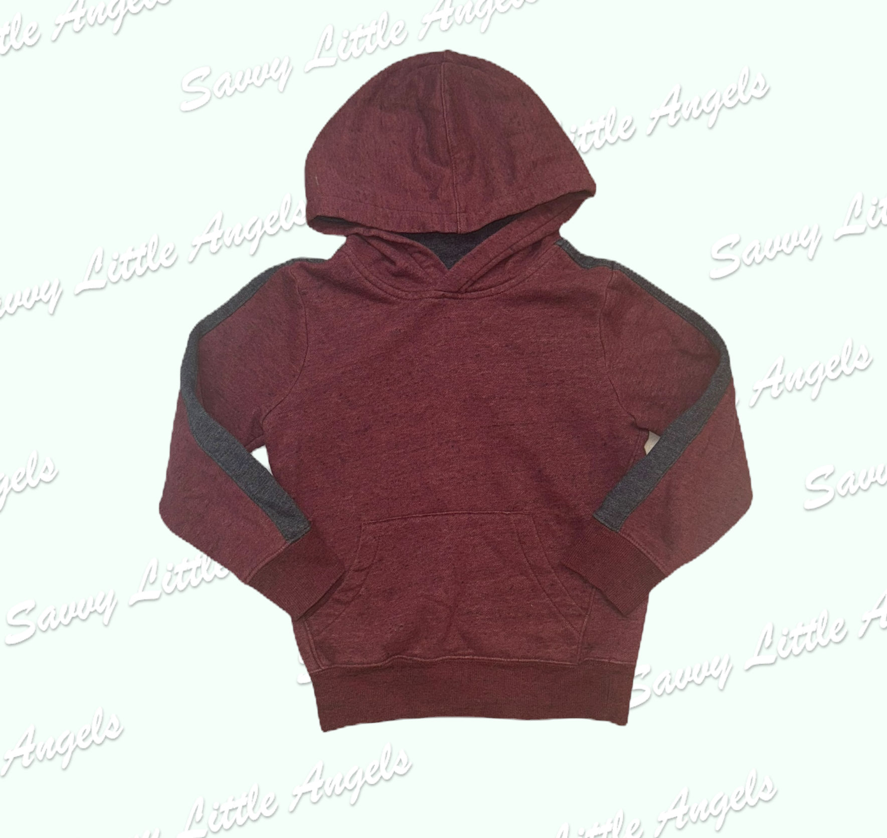 Supersoft Maroon Hoodie Arms In Front View