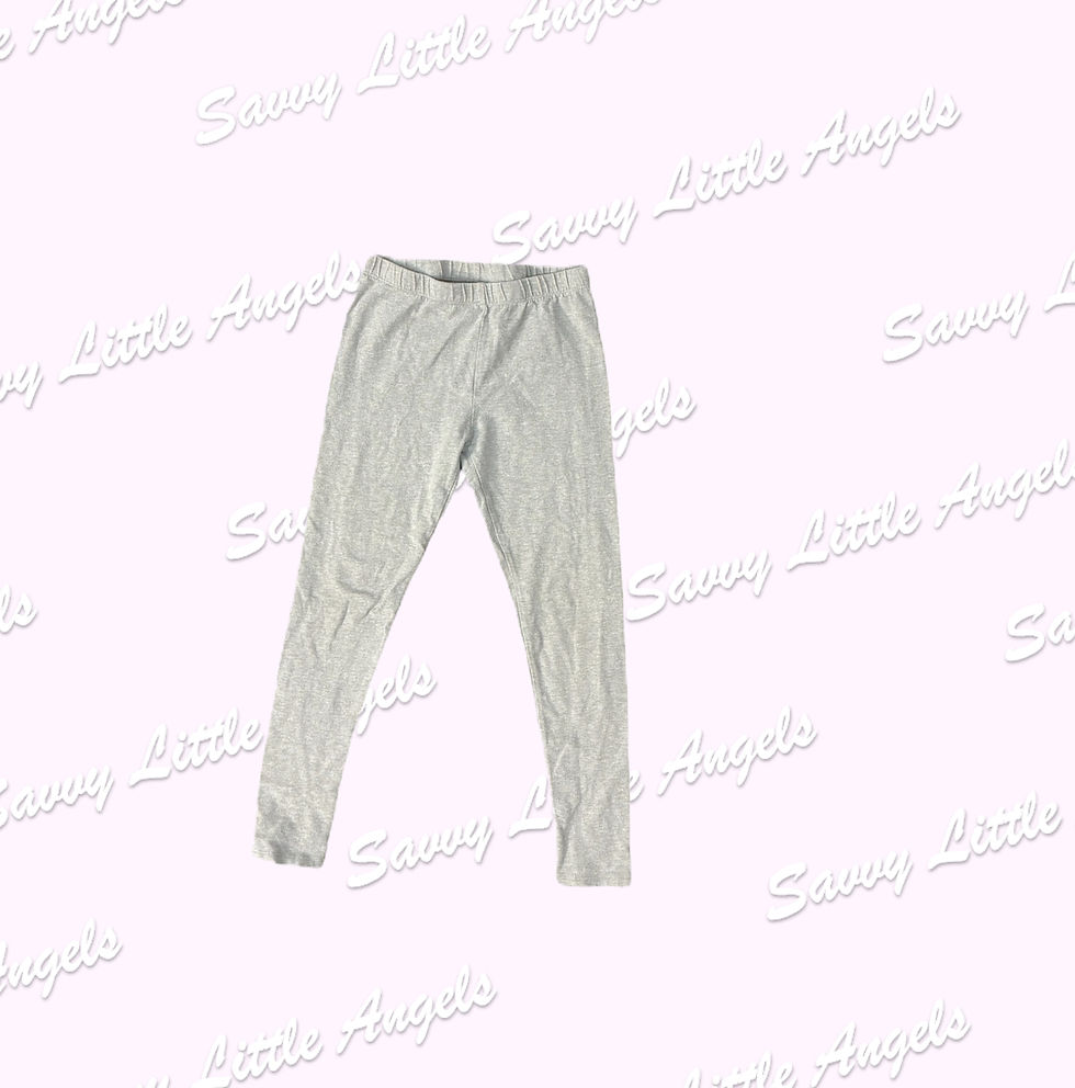 front of Solid Gray Leggings